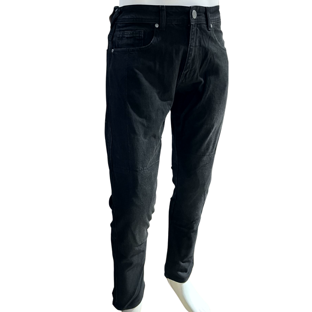 RICONDI KEVLAR LINED DENIM JEANS REGULAR FIT BLACK