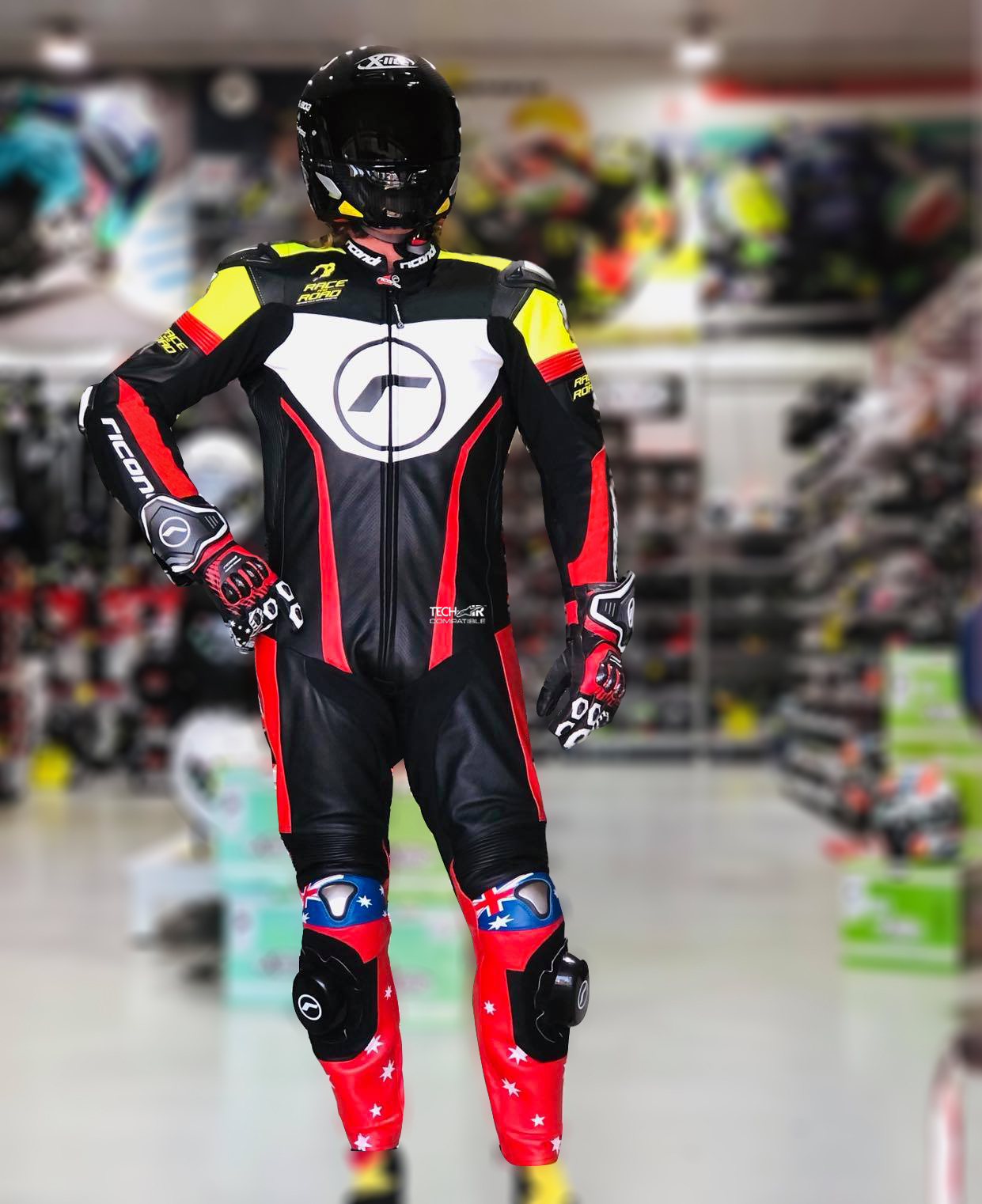 RICONDI RACING SERIES SPECIAL EDITION SUIT BLACK WHITE NEON