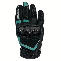 RICONDI SUPERMOTO TEXTILE LADIES GLOVES BLACK AQUA