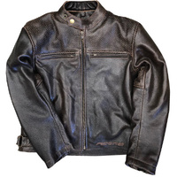 KIDS BRUXNER PERFORATED LEATHER JACKET