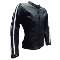 THE GWYDIR LADIES MATT BLACK LEATHER JACKET