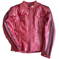 LADIES MT NEBO MAROON LEATHER JACKET