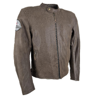 RICONDI THE PALMERSTON SUMMER LEATHER JACKET BROWN