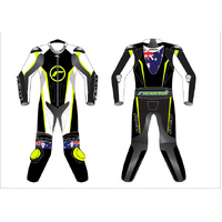 RICONDI JUNIOR RACING SERIES SUIT BLACK WHITE NEON