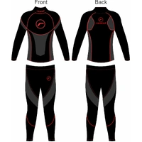 RICONDI COMPCOOL 2 PIECE COMPRESSION SUIT BLACK GREY RED