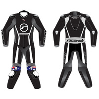RACING SERIES SUIT BLACK WHITE