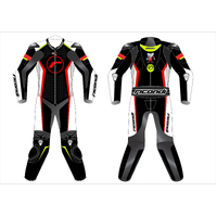 RICONDI RACING SERIES SUIT TALL - BLACK/WHITE/NEON RACE RED