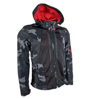 RICONDI MENS SUMMER SOFTSHELL HOODIE CAMO BLACK