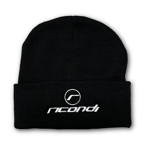 RICONDI KNITTED ACRYLIC BEANIE BLACK