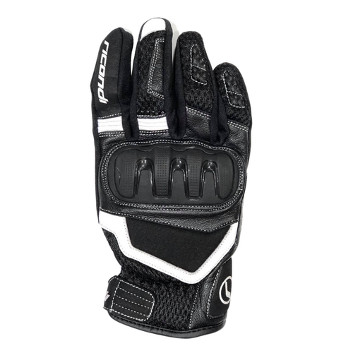 RICONDI SUPERMOTO TEX GLOVES BLACK WHITE XS
