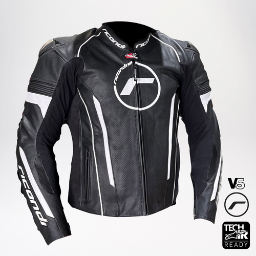 RICONDI RACING SERIES V5 JACKET BLACK WHITE XS (48)