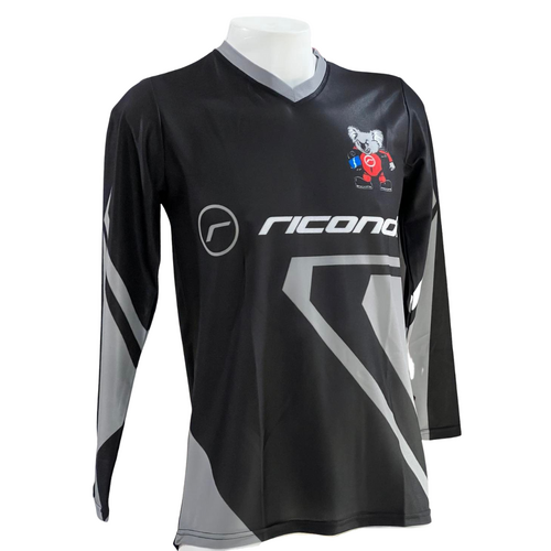 RICONDI ADULT MX JERSEY BLACK GREY S
