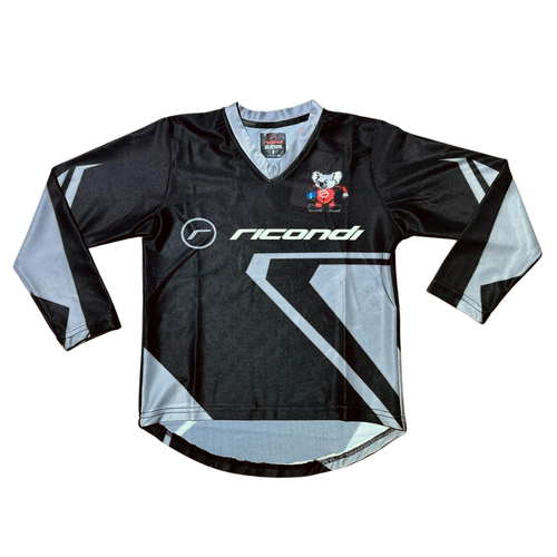 RICONDI KIDS MX JERSEY BLACK GREY S