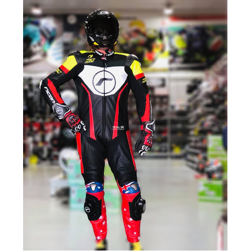 RICONDI RACING SERIES SPECIAL EDITION SUIT BLACK WHITE NEON XL (56)