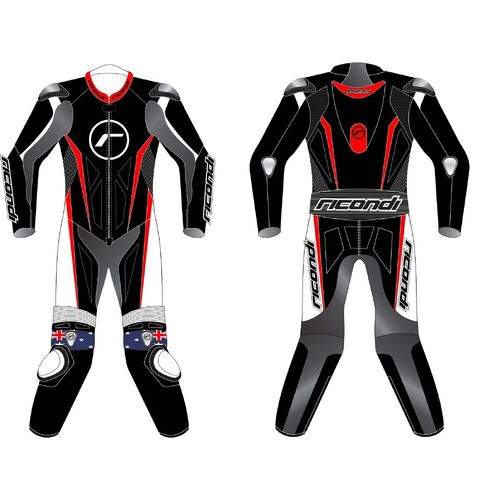 RICONDI RACING SERIES V4 TALL SUIT BLACK RED XXS (46)