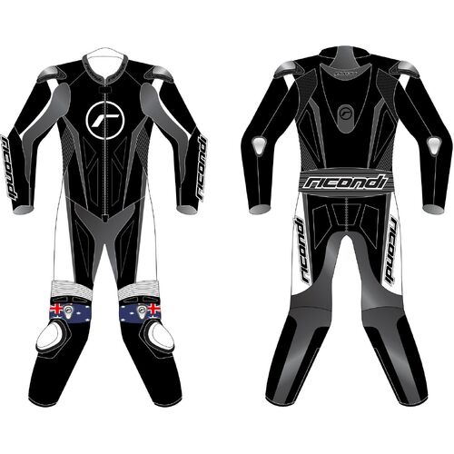 RICONDI RACING SERIES V4 TALL SUIT BLACK WHITE XXS (46)