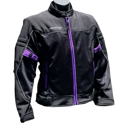 RICONDI LADIES SUMMER SOFTSHELL JACKET BLACK PURPLE 6