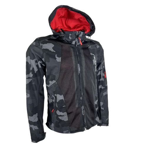 RICONDI MENS SUMMER SOFTSHELL HOODIE CAMO BLACK XL